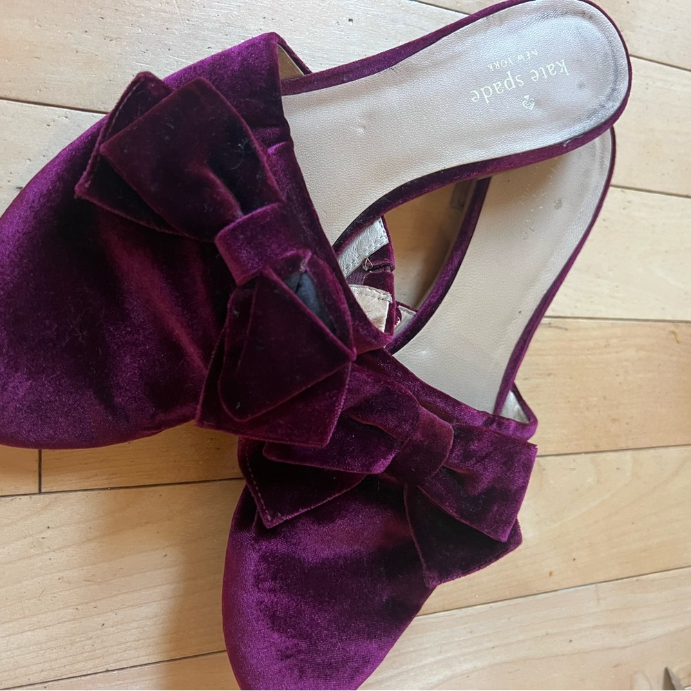 Kate spade velvet bow mule, size 9.5 - Picture 2 of 6